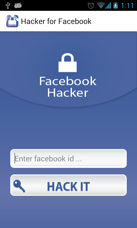 Facebook password hacker app